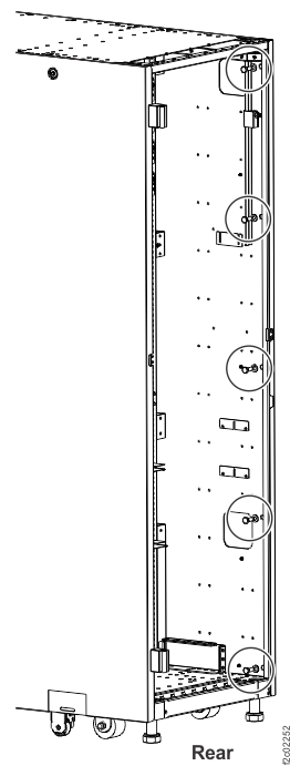 Bolt positions, rear of Rack-2